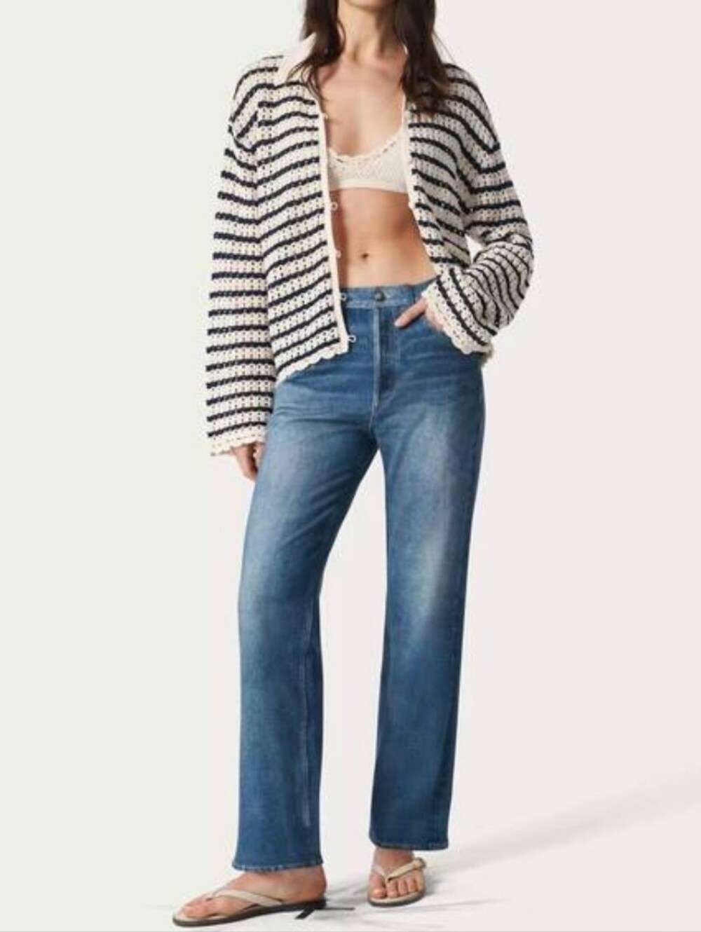 Rag & Bone Miramar Shea Ankle Relaxed Straight Sweatpant Jeans Cosmo Size 27